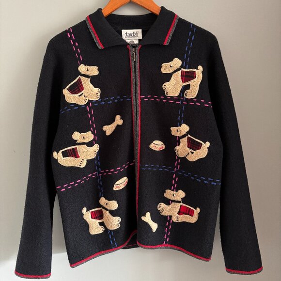 Vintage Tabi Wool Zip-Up Cardigan - Picture 1 of 10